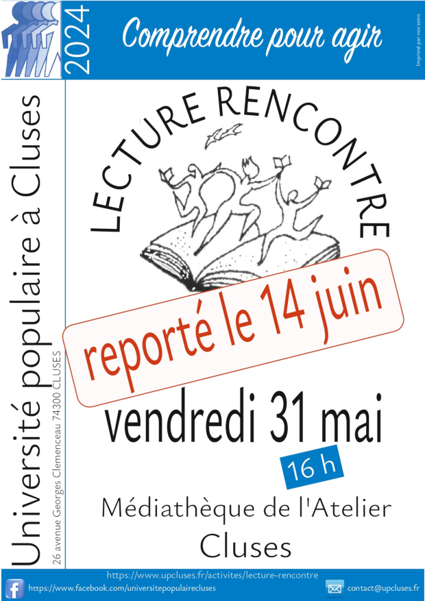 Report lecture rencontre du 31 mai 2024